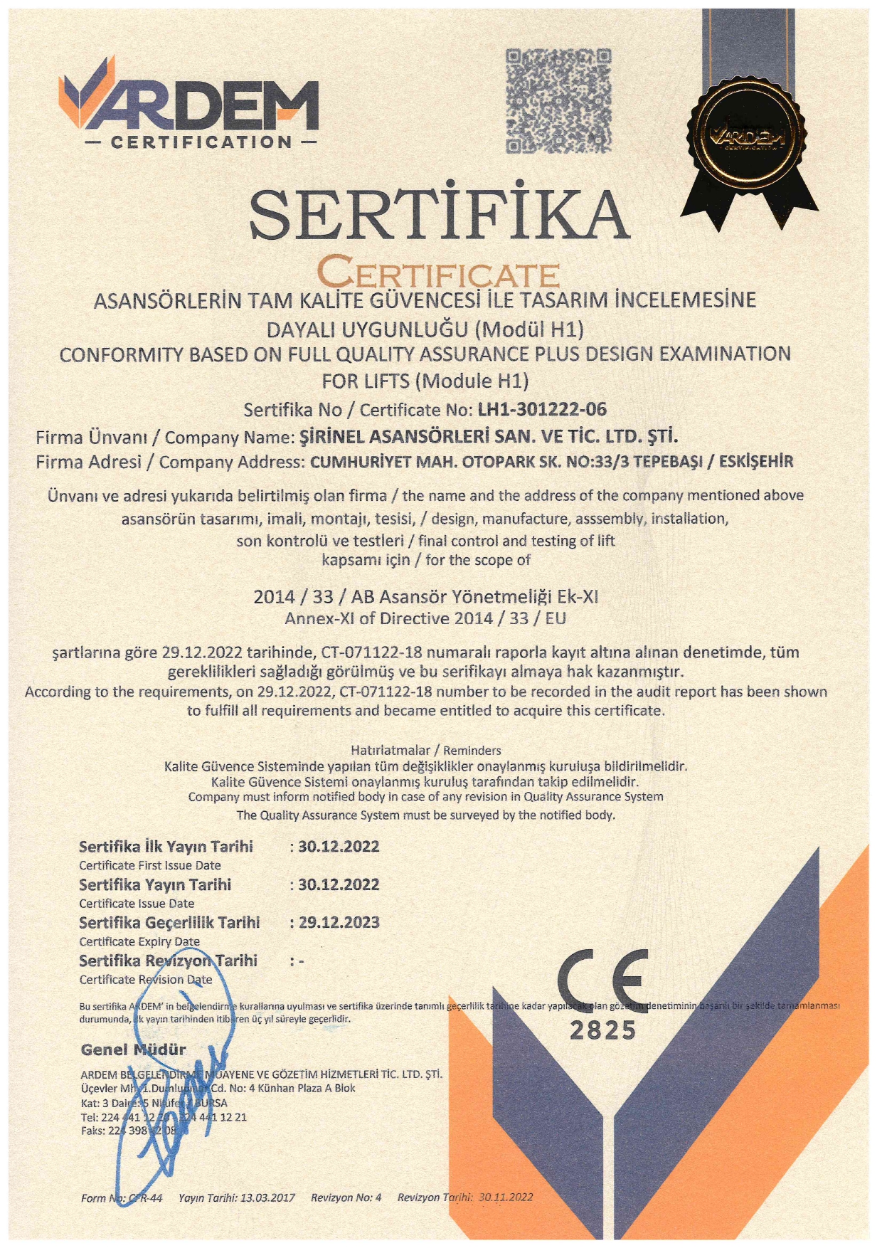 CE Sertifika